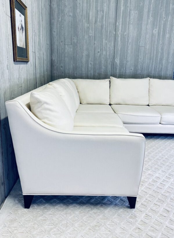 (SOLD) Modern Off-White Canvas Sectional - Image 5