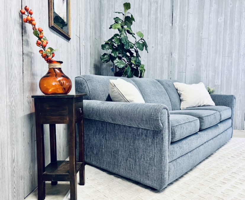 (SOLD) Modern Blue Sofa