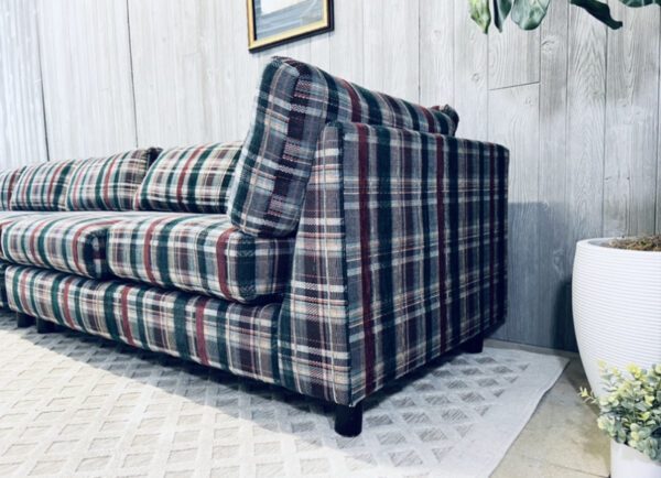 (SOLD) Mid-Century Modern Plaid Christmas Log Cabin Camp Sectional - Image 46