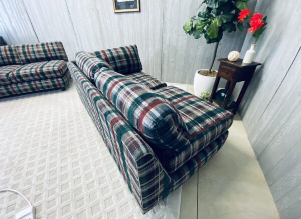 (SOLD) Mid-Century Modern Plaid Christmas Log Cabin Camp Sectional - Image 61