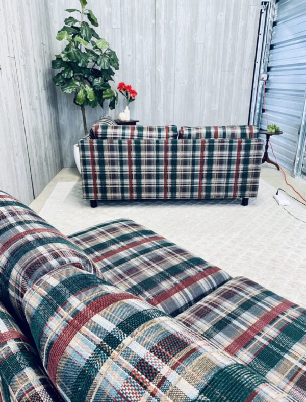 (SOLD) Mid-Century Modern Plaid Christmas Log Cabin Camp Sectional - Image 64