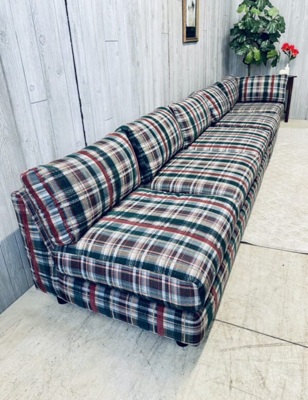 (SOLD) Mid-Century Modern Plaid Christmas Log Cabin Camp Sectional - Image 68