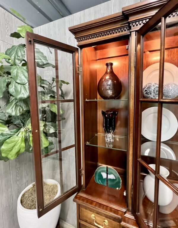 (SOLD) Vintage Mahogany China Cabinet By Councill Craftsman - Image 9