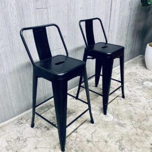 (SOLD) Black Metal Bar Chairs