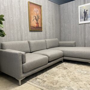 (SOLD) Modern Gray Chaise Sectional