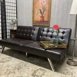(SOLD) Faux Leather Sofa Bed